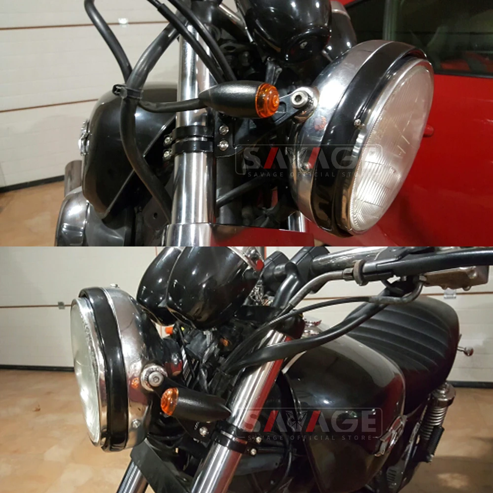 Motorcycle Headlight Bracket Clamp For 41mm Fork Head Light Lamp Support Turn Signal Light Holder Chopper Cafe Racer Accessories