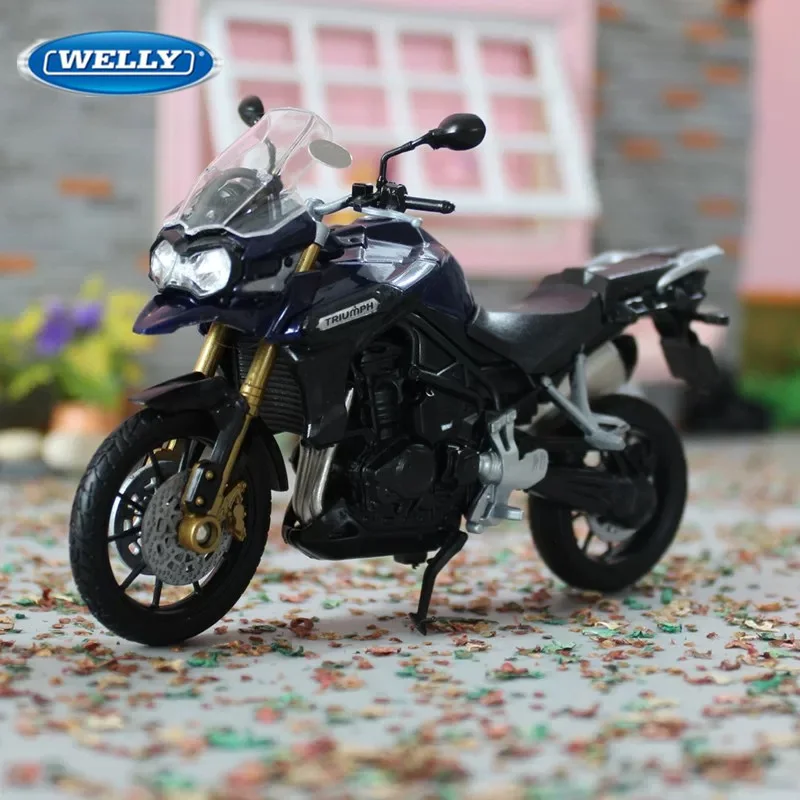 

Welly 1:18 TRIUMPH TIGER Explorer Alloy Road Sports Motorcycle Model Diecast Metal Street Racing Motorcycle Model Kids Toys Gift