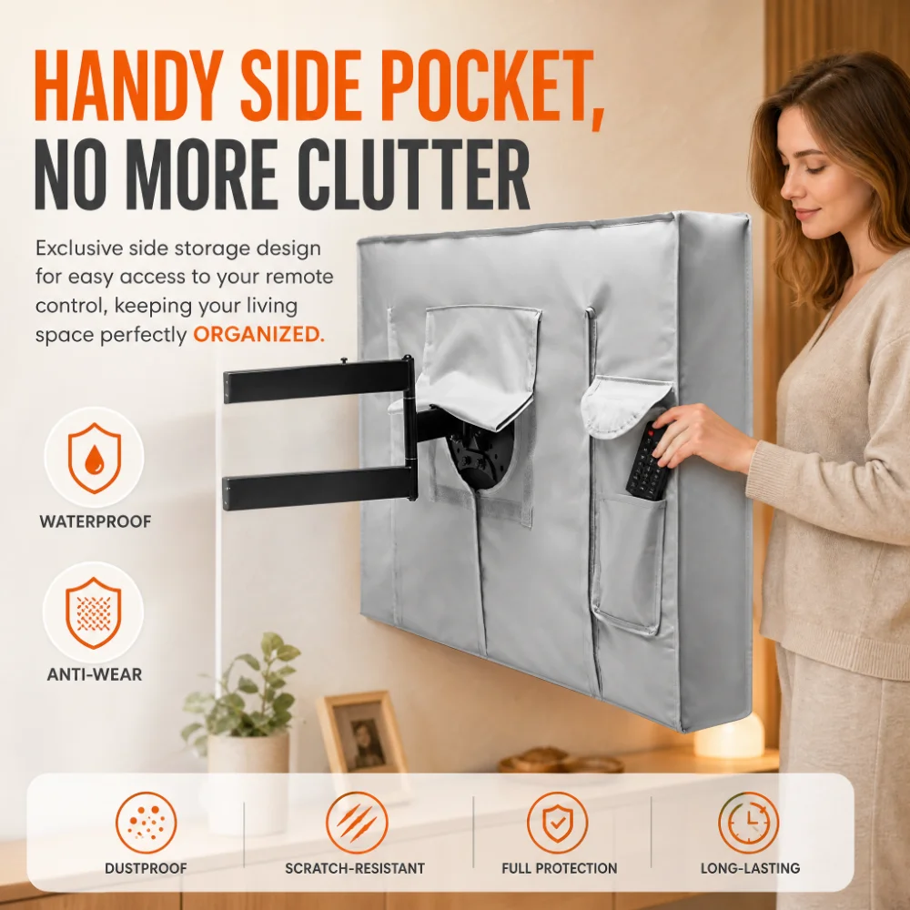 Heavy Duty 600D Oxford Outdoor TV Screen Dust Jacket 22-75