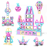 139 PCS Mini Magnetic Building Tiles Learning Educational STEM Kids Magnet Toy Gifts for 3 4 5 6 7 8 Years Old Girls and Boys.