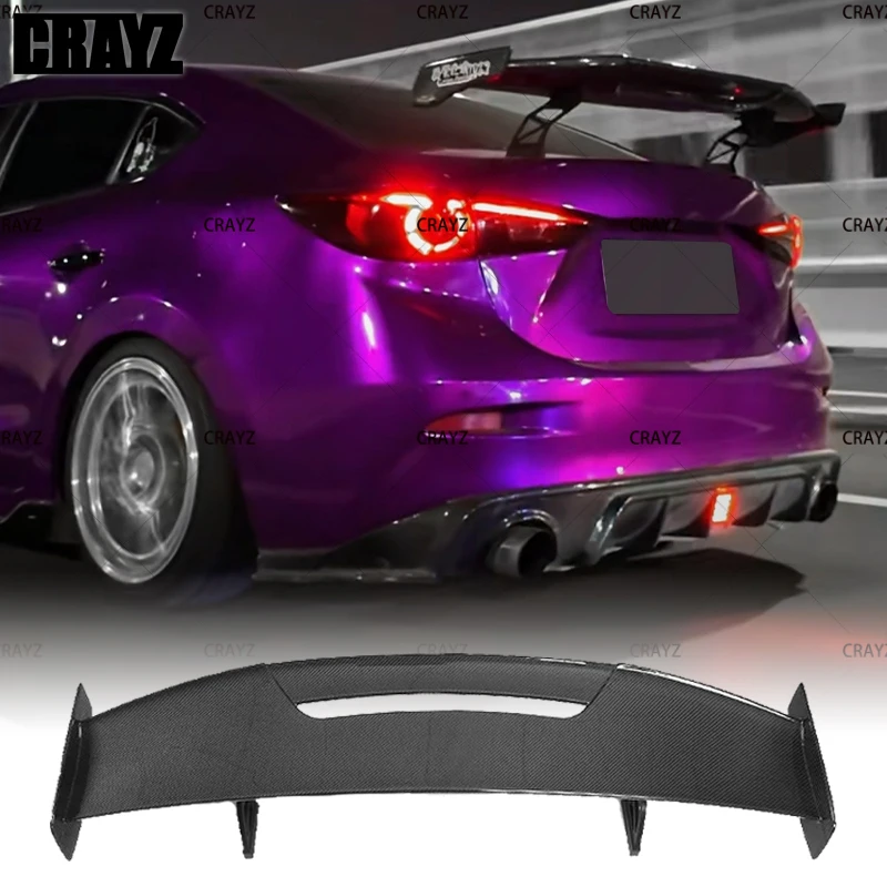 For 2014 - 2019 Mazda 3 Axela Sedan Rear Spoiler GT Style Trunk Lid Aerodynamic Kit Tail Wing Car Rear Diffuser Accessories