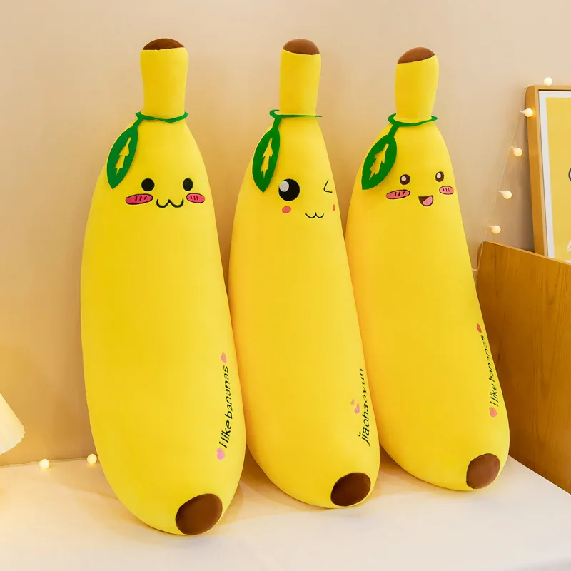 

Large size 70-80cm, cute new banana plush toy, simulated banana sleeping pillow, children's birthday gift, seat cushion