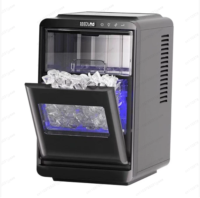 Ice Machine Household and Commercial Model, Crescent Ice 12KG Automatic, Milk Tea Shop Office Machine