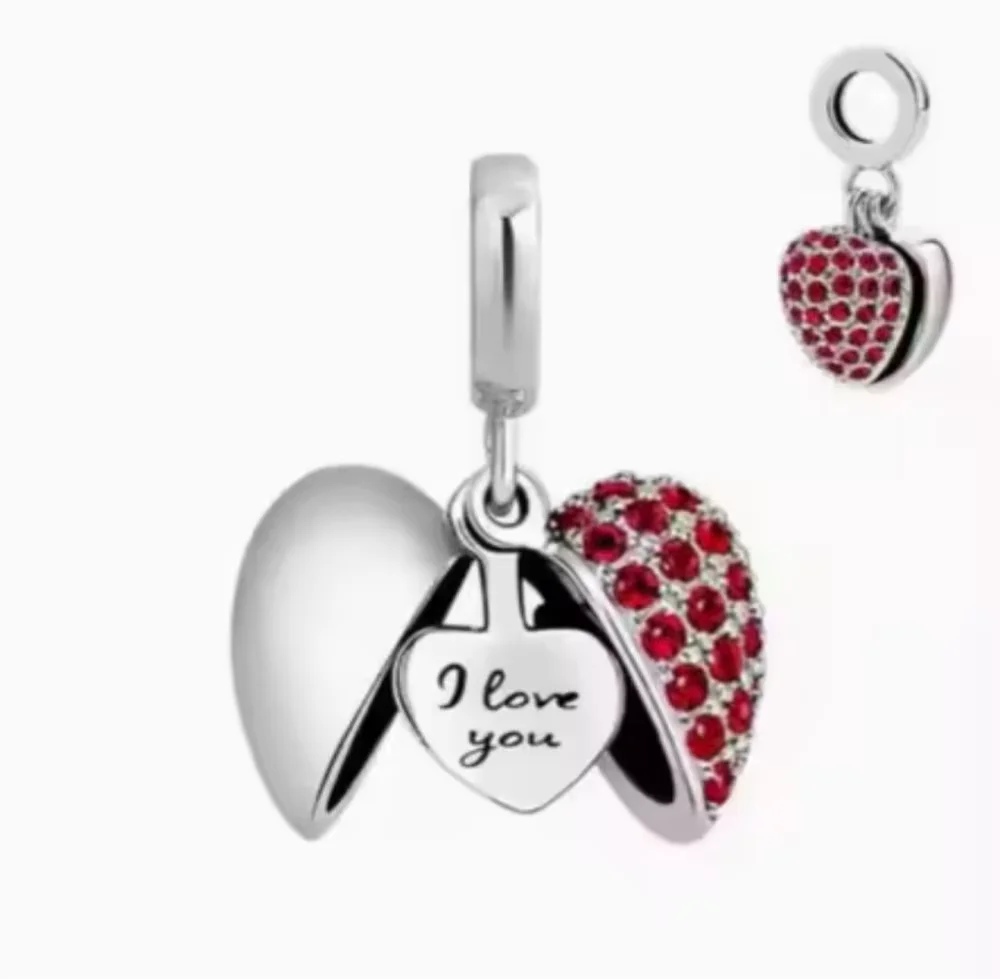 10 pcs/Lot Heart-shaped and love-themed DIY handmade jewelry accessories for bracelets, necklaces, and clothing accessories