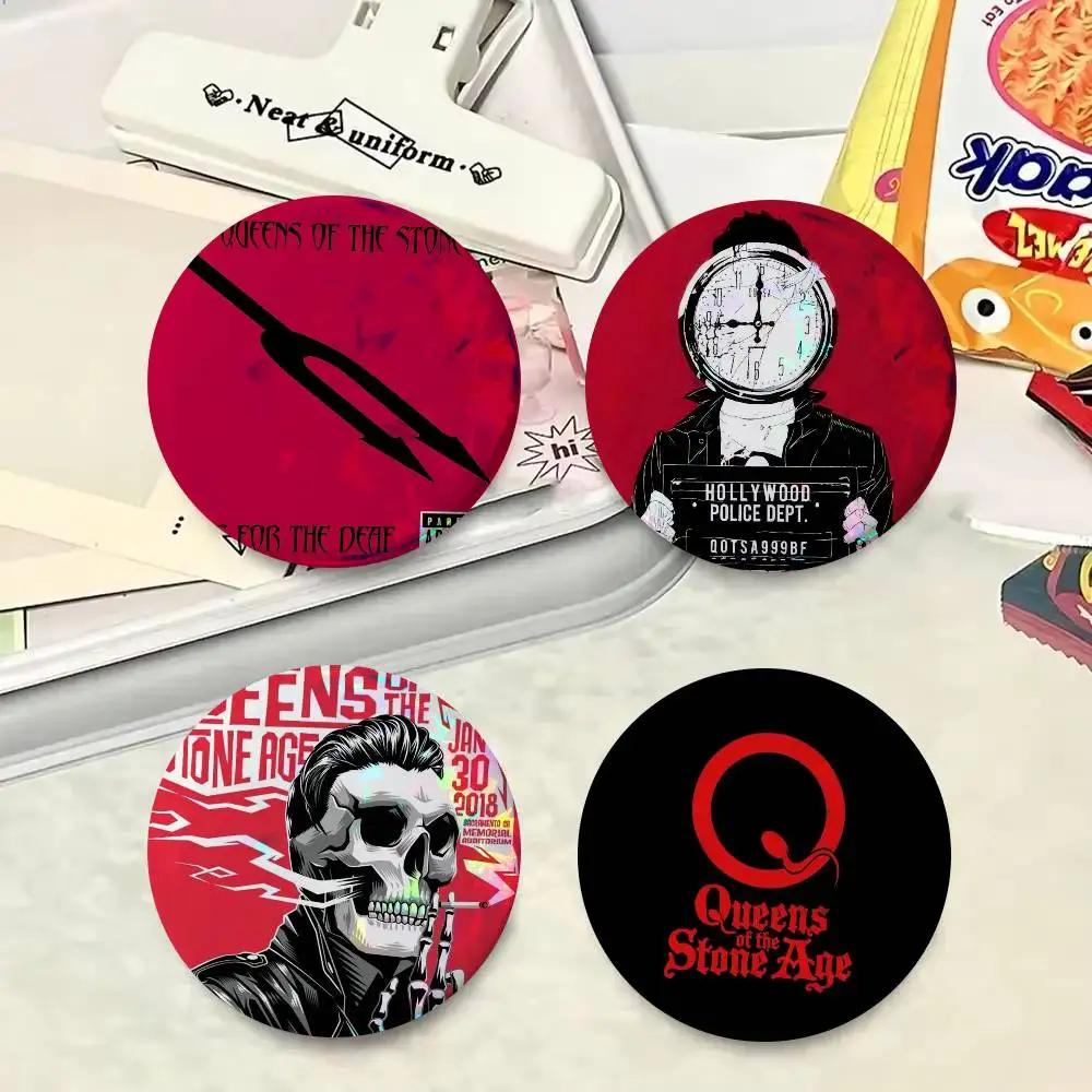 Q-Queens Of The Stone age   Anime Brooch Cute Cosplay Badge DIY Clothing Bag Hat Decor Accessories Jewelry Pins Xmas Gifts