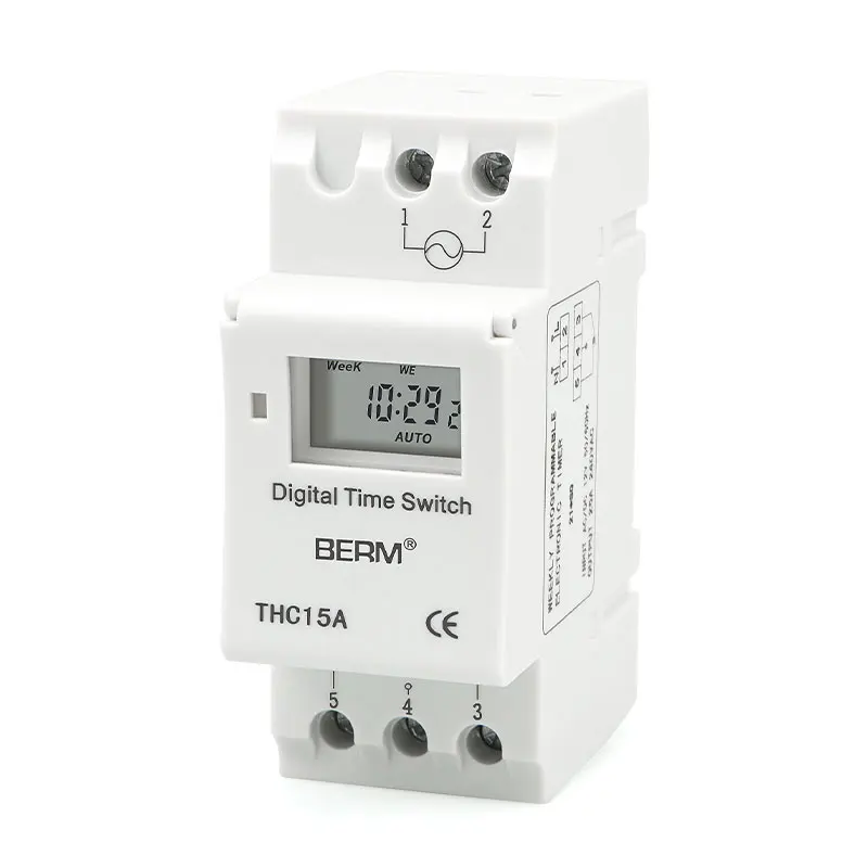 

2pcs THC15A small microcomputer time control switch electric box rail type THC15A electronic time controller timer