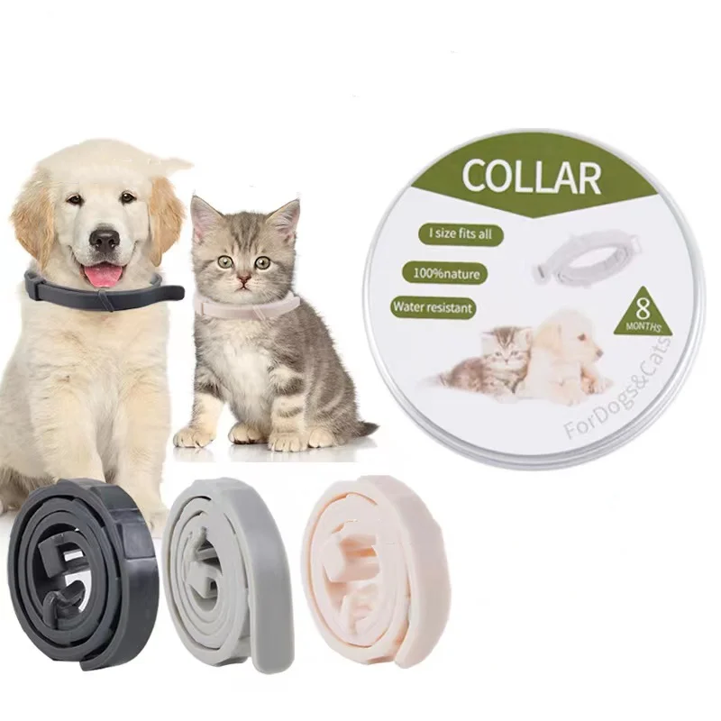 Cat Deworming Flea Collar Retractable Necklace Anti Flea and Tick Big Dog Puppy Cat Prevention Mosquitoes Pets Repellent Collar