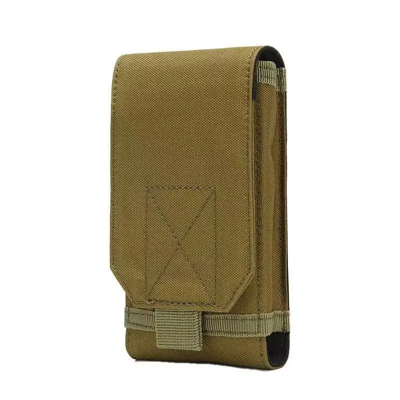 Tas Pinggang Sarung Ponsel Universal Sabuk Nilon Militer Taktis Tentara untuk Casing Ponsel Pintar Samsung Iphone Huawei Xiaomi Nokia