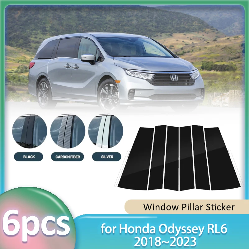 

Window Trim Sticker for Honda Odyssey RL6 2018~2023 2019 2020 Car PC Material B C Pillar Post Cover Door Decal Part Accessories
