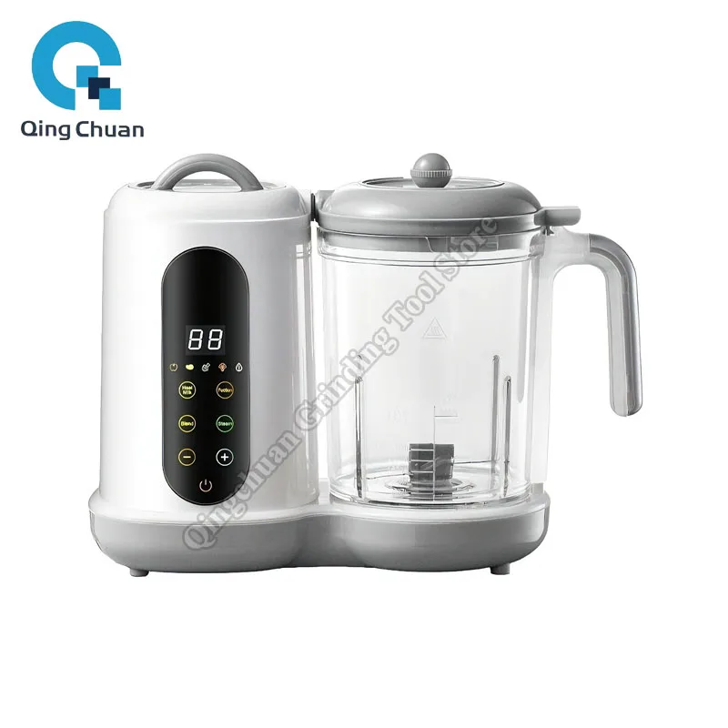 Baby Food Maker Multifunctional Steamer Food Mills Puree Blender Milk Warmer With Temp Display Baby Food Processor Machine