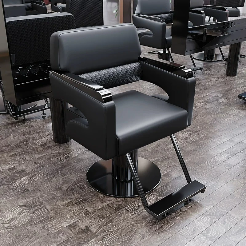 Luxury Waiting Working Barber Chairs Reclining Styling Hair Barber Chairs Modern Facial Banco Con Ruedas Beauty Salon Furniture
