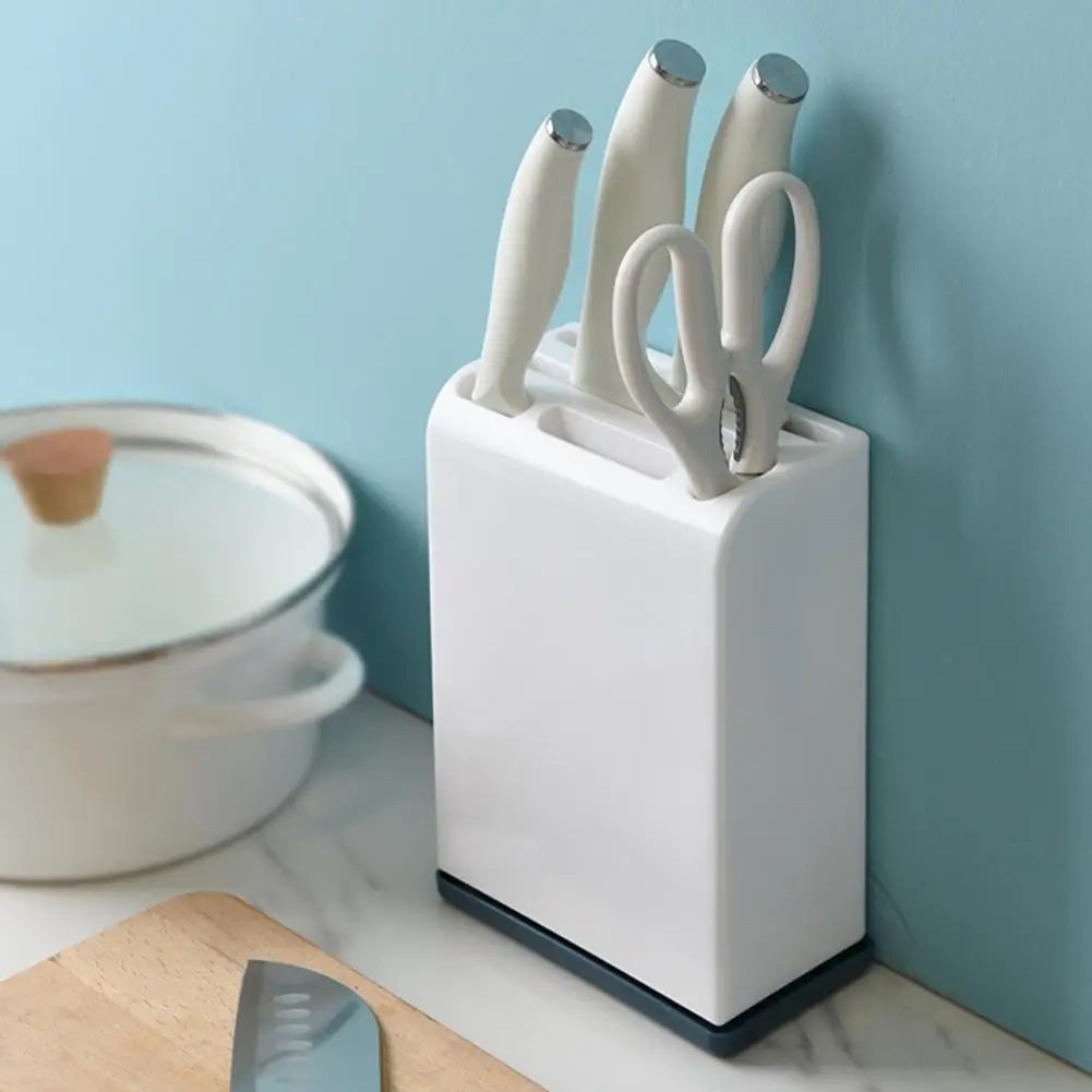 Cutter Rack Utensil Holder for Dining Room Moisture-proof No Punching Detachable Easy Cleaning Space Saving Storage Tool 5 Holes