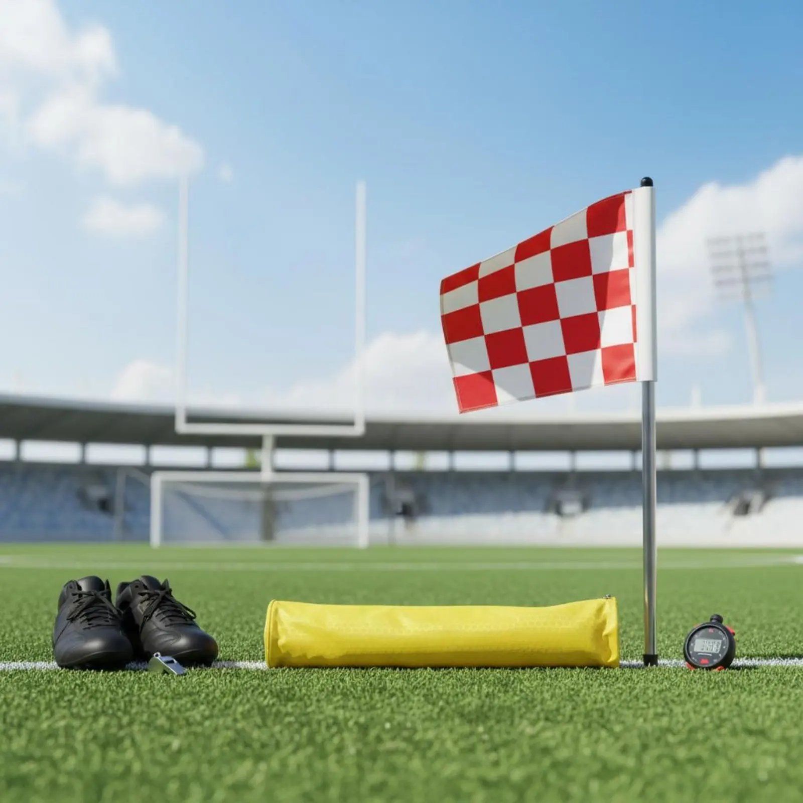 

Corner Flag Stainless Steel Pole Sideline Flag Sports Equipment Portable Long-Lasting for Stadium