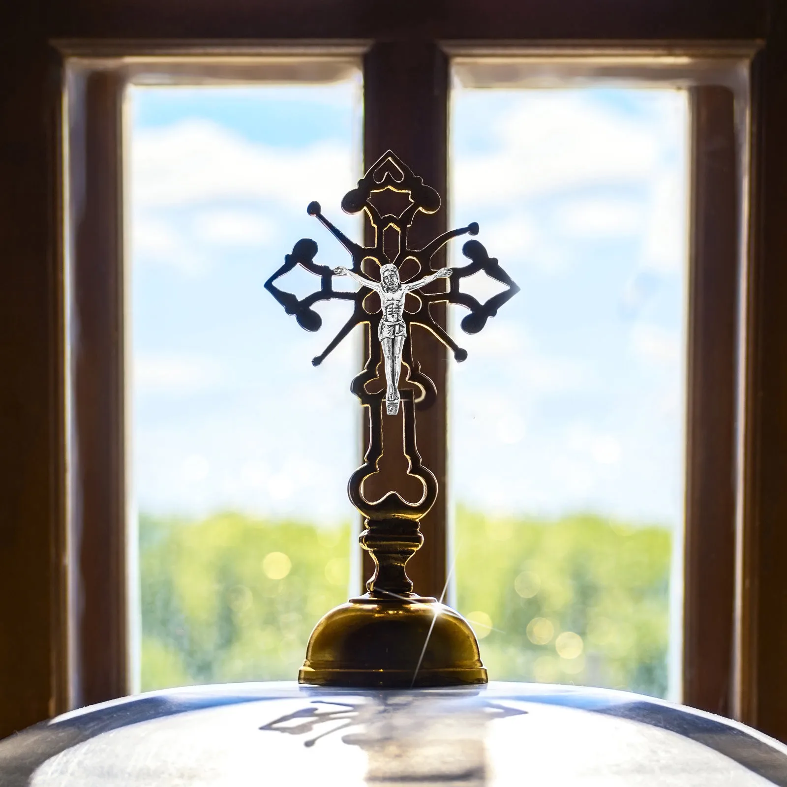 

4Pcs Craft Cross Materials Silver Finished Solid Alloy Components for Custom Crucifix Making Elegant Home Decor DIY