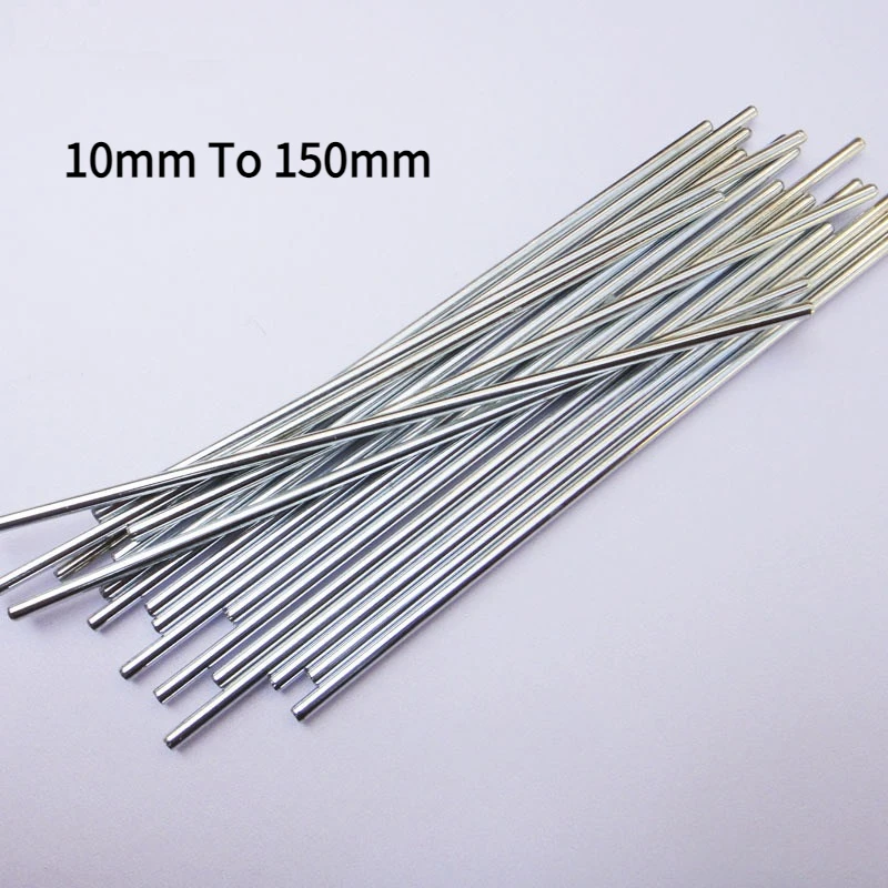 Various Lengths 10mm To 150mm Iron Axle Round Solid Metal Bar Rod Model Axles For Car Φ2mm Solid Shaft Round Rod