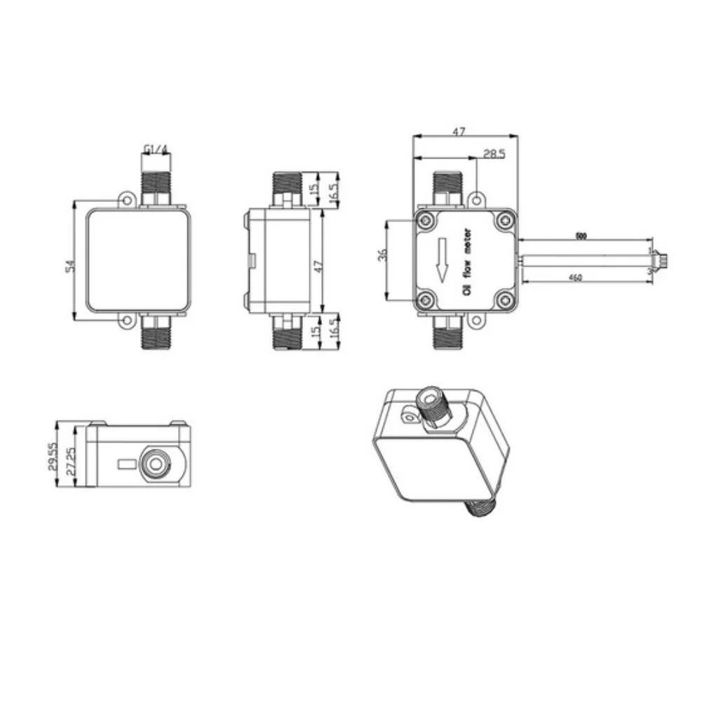 Gear Operated Flow Meter G1/4 for Monitoring Flow in For Cooking Beer Machines Milk Pasteurizers and Syrup Pumps