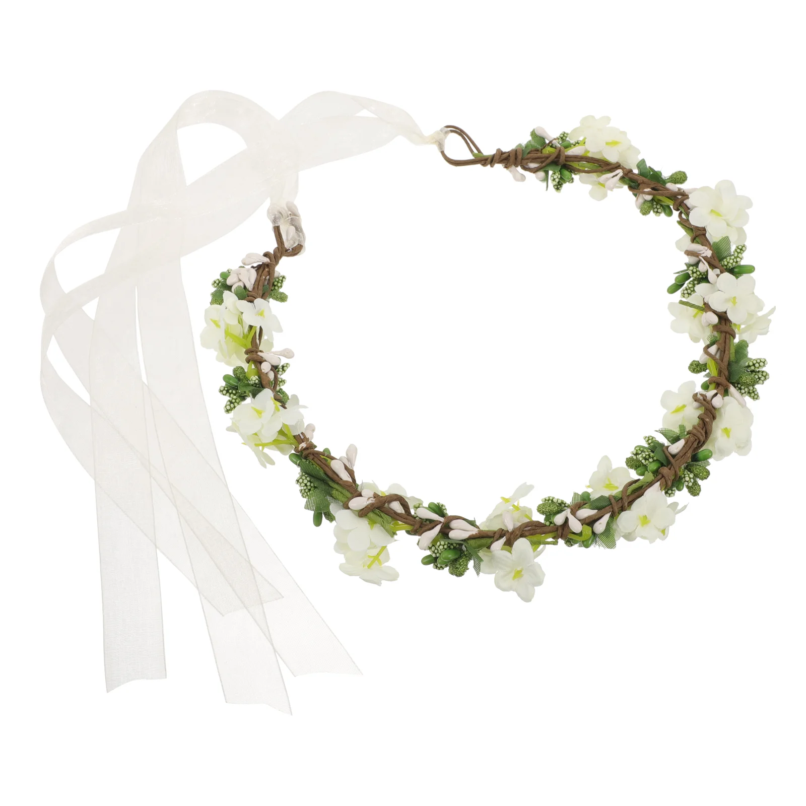 

Flower Headband Hair Wreath Floral Garland Crown Headpiece Hair Accessory for Wedding Beach Party Photography