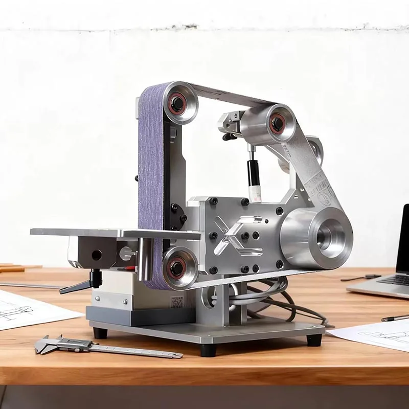 Large Industrial Grade Belt Polisher 220/110V Vertical & Horizontal Dual-USE High-power Woodworking Trimming and Grinding 915*50