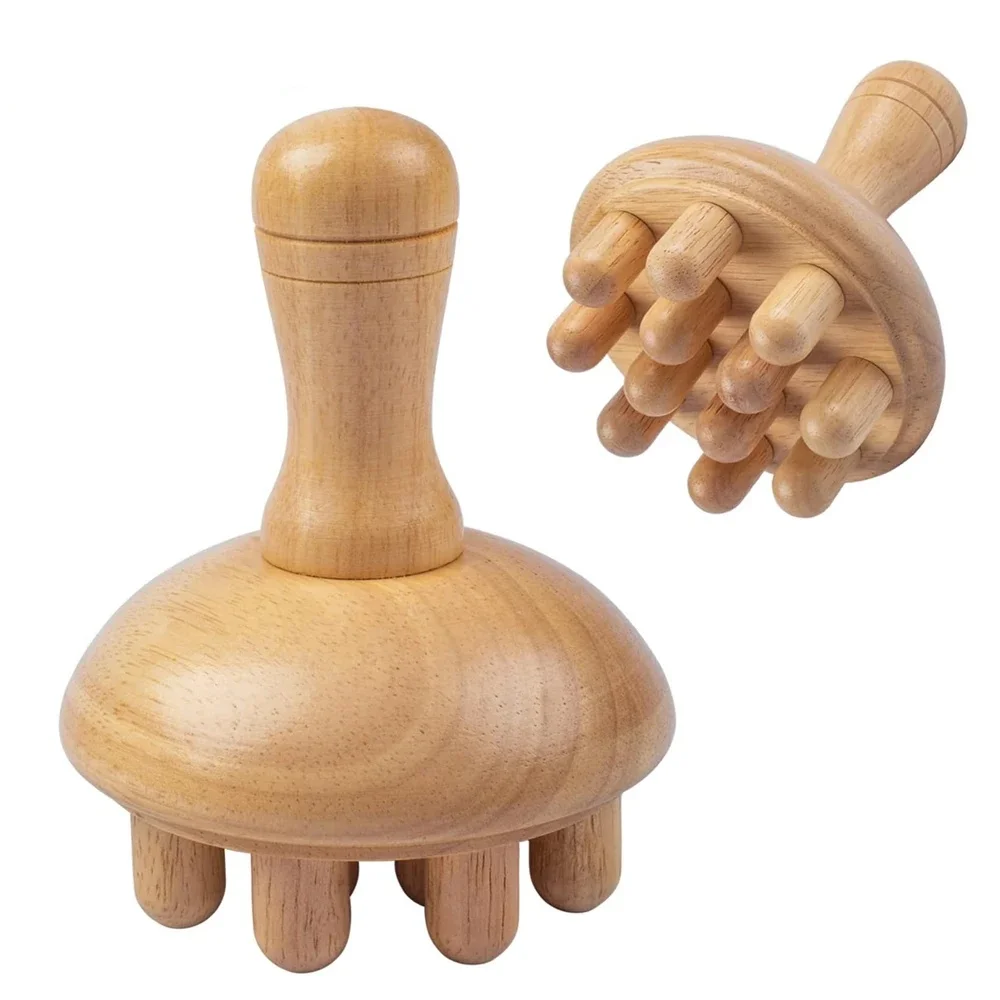 

1Pcs Wooden Mushroom Massager Body Wood Therapy Massage Tool, Anti Cellulite,MaderoterapiaLymphatic Drainage,Muscle Pain Relief