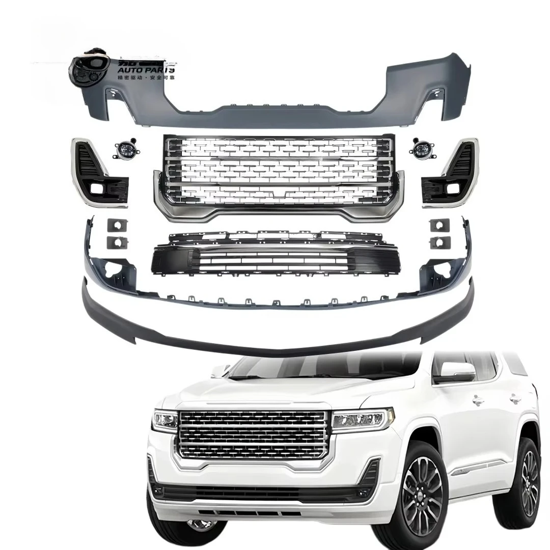 New Front Bumper Cover Kit W/Grille Fog Light 20-22 for Acadia for Denali Style