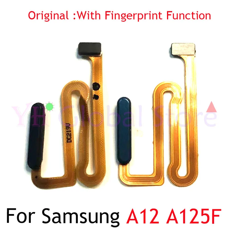 For Samsung Galaxy A12 A125 M12S M127 Fingerprint Reader Touch ID Sensor Return Key Home Button Flex Cable