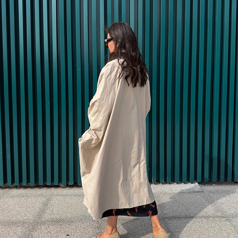 Damen-Windbreaker mit Kordelzug, tailliertem Schnitt, elastischen Ärmelbündchen, kurzem Trenchcoat, Rüschensaum, kurzer Bomberjacke, Streetwear-Oberbekleidung – Detail 7