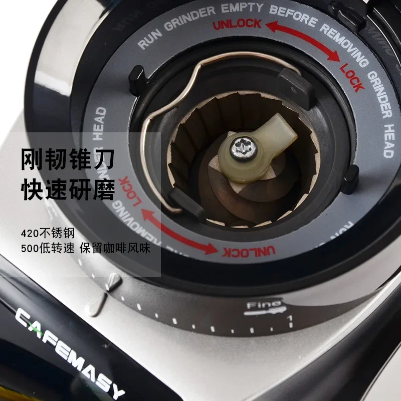Электрические горелки для кофе, бытовая кофемолка с количеством наполнителей, эспрессо, итальянская полностью автоматическая шлифовальна...