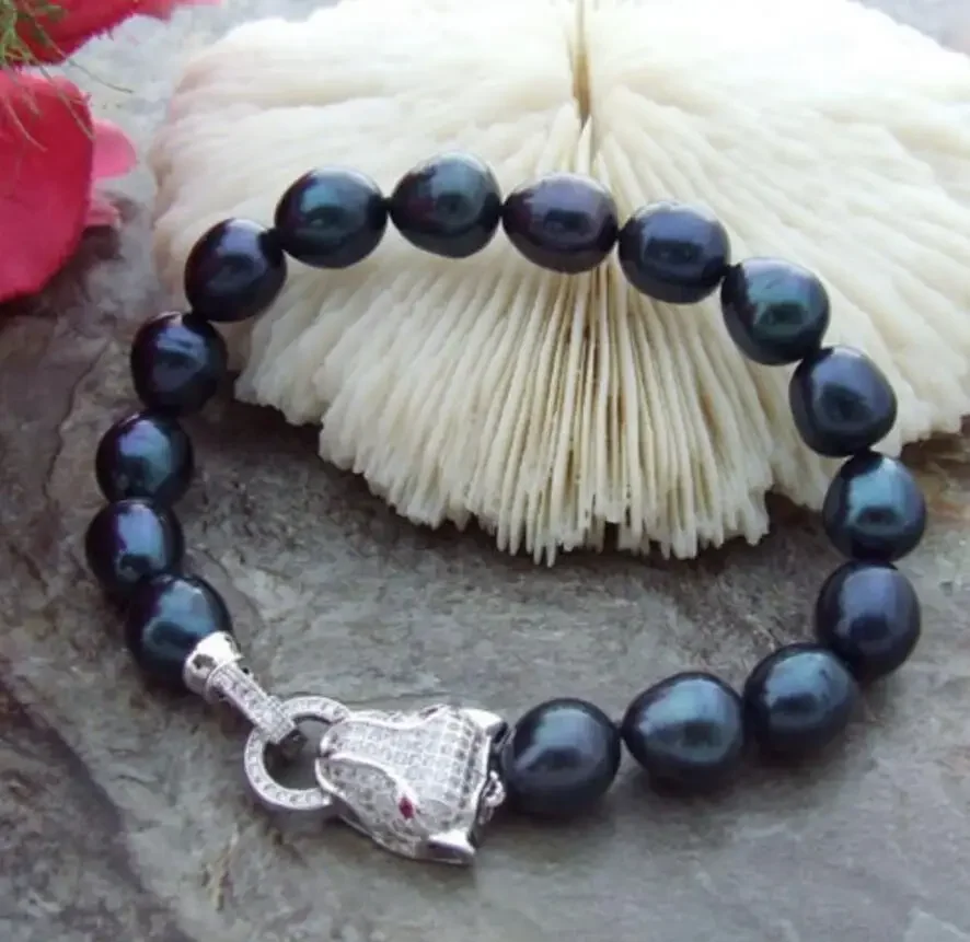 

natura 10-11mm south sea grey baroque pearl bracelet 7.5-8 inch