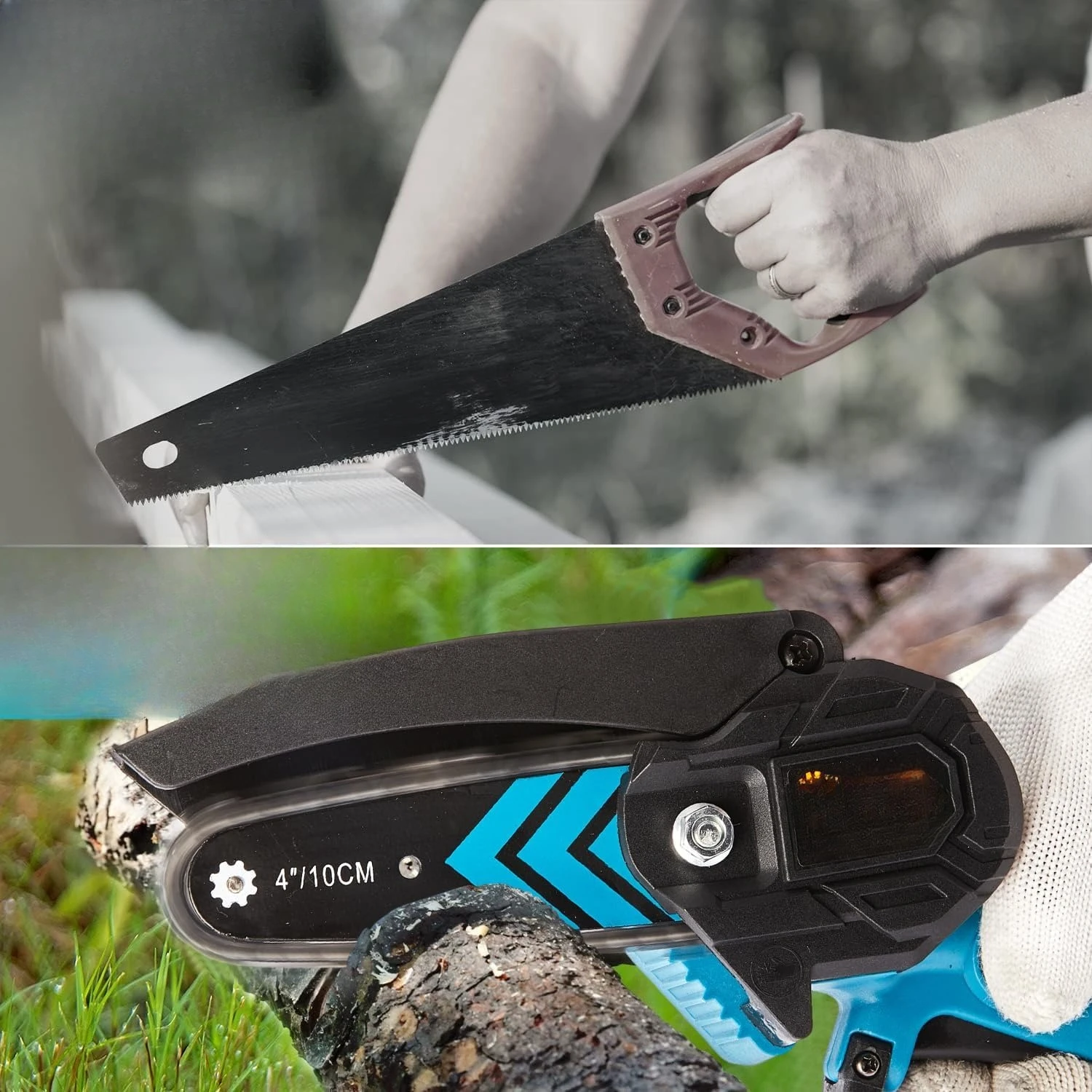 Mini Chainsaw,Portable Electric Chainsaws Cordless,Handheld Chain Saw Pruning Shears Chain Saws for Tree Branches