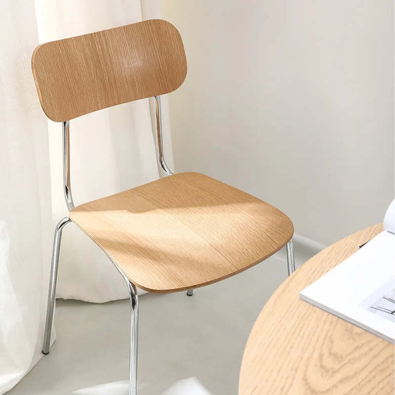 Wrought iron Italian minimalist dining  Nordic chair simple light luxury milk tea shop table chair cafe restaurant chair in