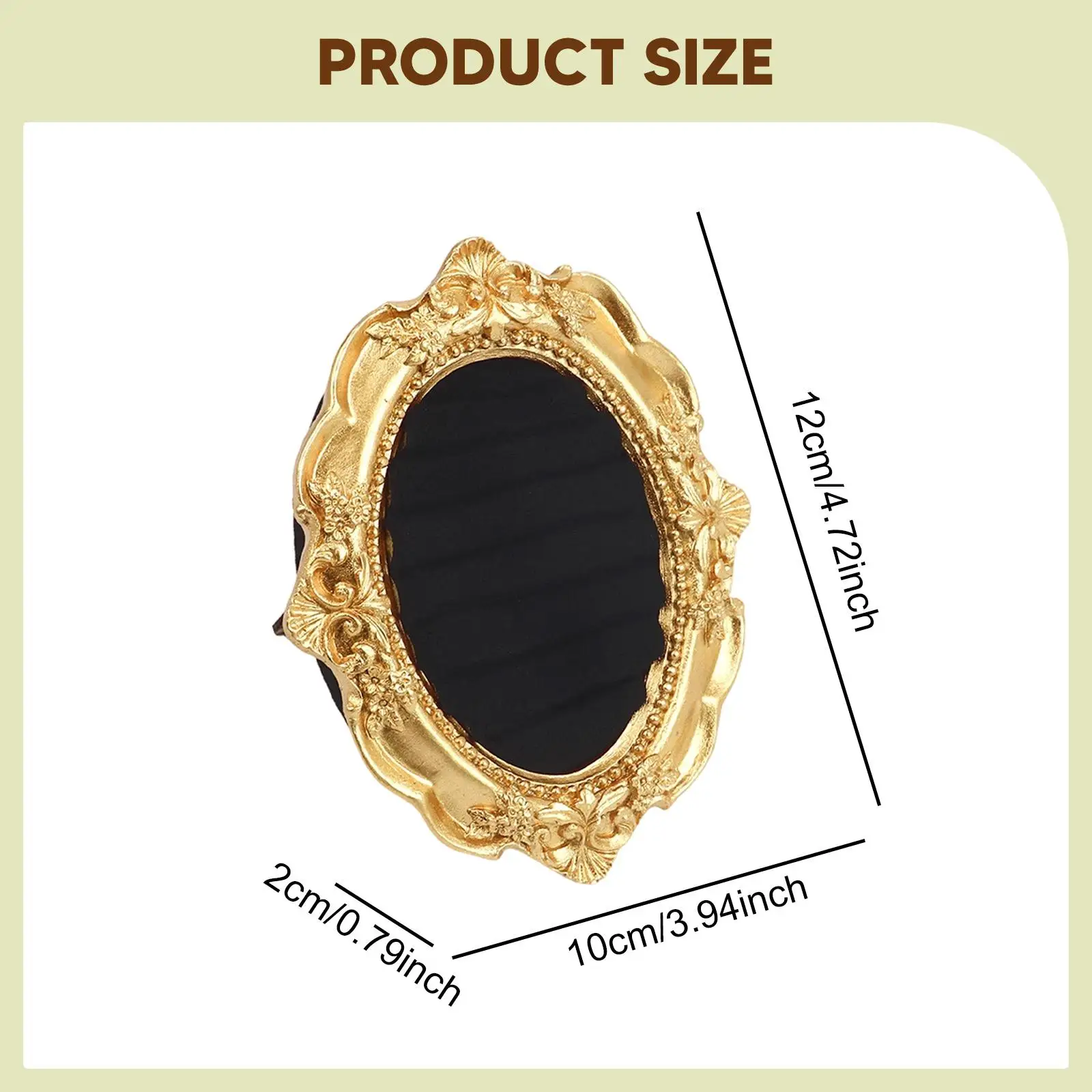 

Vintage Ring Display Stand,Portable Soft Lining Photo Prop Baroque Ring Holder Ear Organizer for Dresser Show Shop Counter