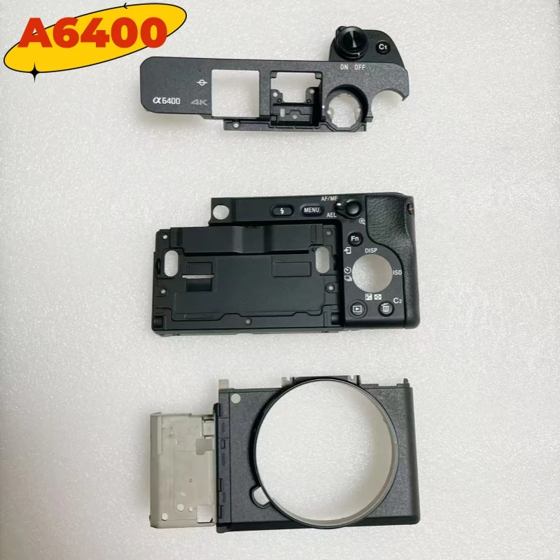 

New For Sony A6400 Top Cover Front Shell Back Shell With Thumb Leather Rubber ( Black Cover)
