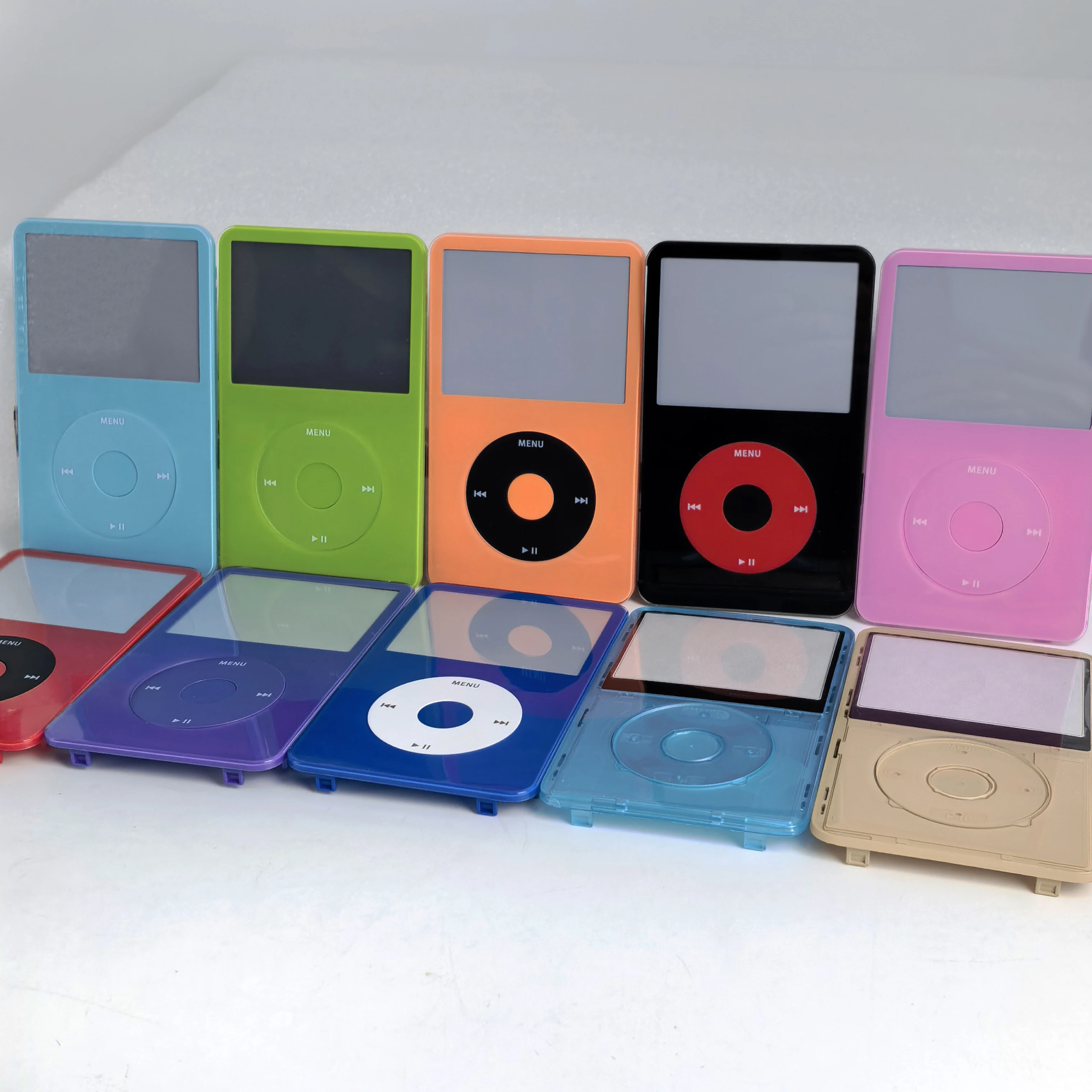 Für iPod Classic 5. und 5.5. Generation Video A1136 Vordere Frontplatte Gehäusebaugruppe + Clickwheel Mitteltasten-Gehäuseabdeckung 30GB 60GB 80GB – Detail 5