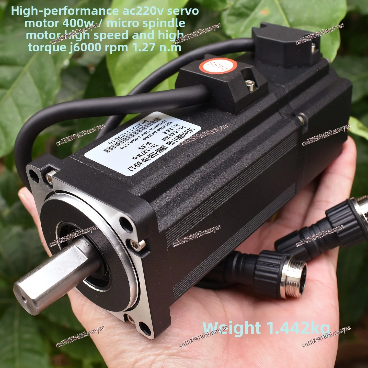 High performance AC220V servo motor 400W 6000 rpm, micro spindle motor