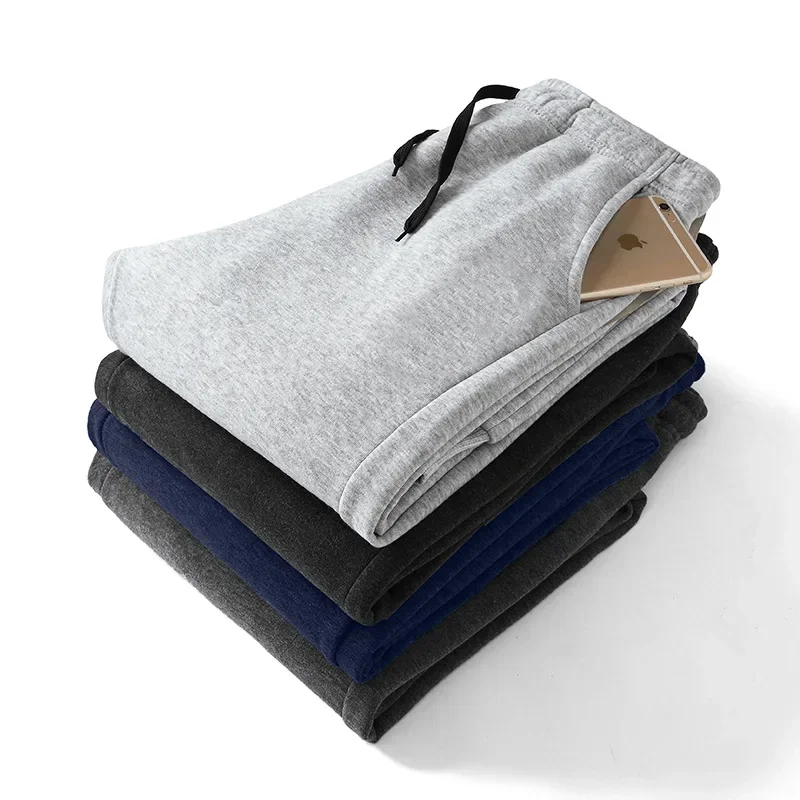 

New long plush casual pants for autumn and winter 2025, cross-border men's and women's wool sport pants and warm outdoor sport p