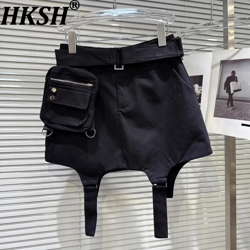 

HKSH Summer New Women's Streetwear Stylish Niche Design Three-dimensional Pocket Belted Decorative Ins Trendy Short Skirt HK7810