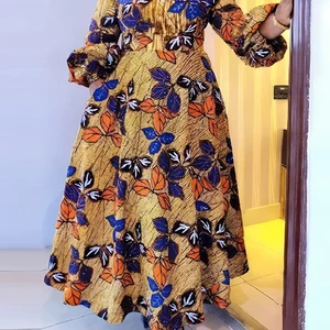 Cộng với kích thước Vonda nữ Bohemian Maxi váy 2024 Váy hoa mùa hè thông thường ren chắp vá xung quanh áo choàng cổ thanh lịch 10 Bán hàng chính cộng với kích thước trang phục tiệc ren - №10