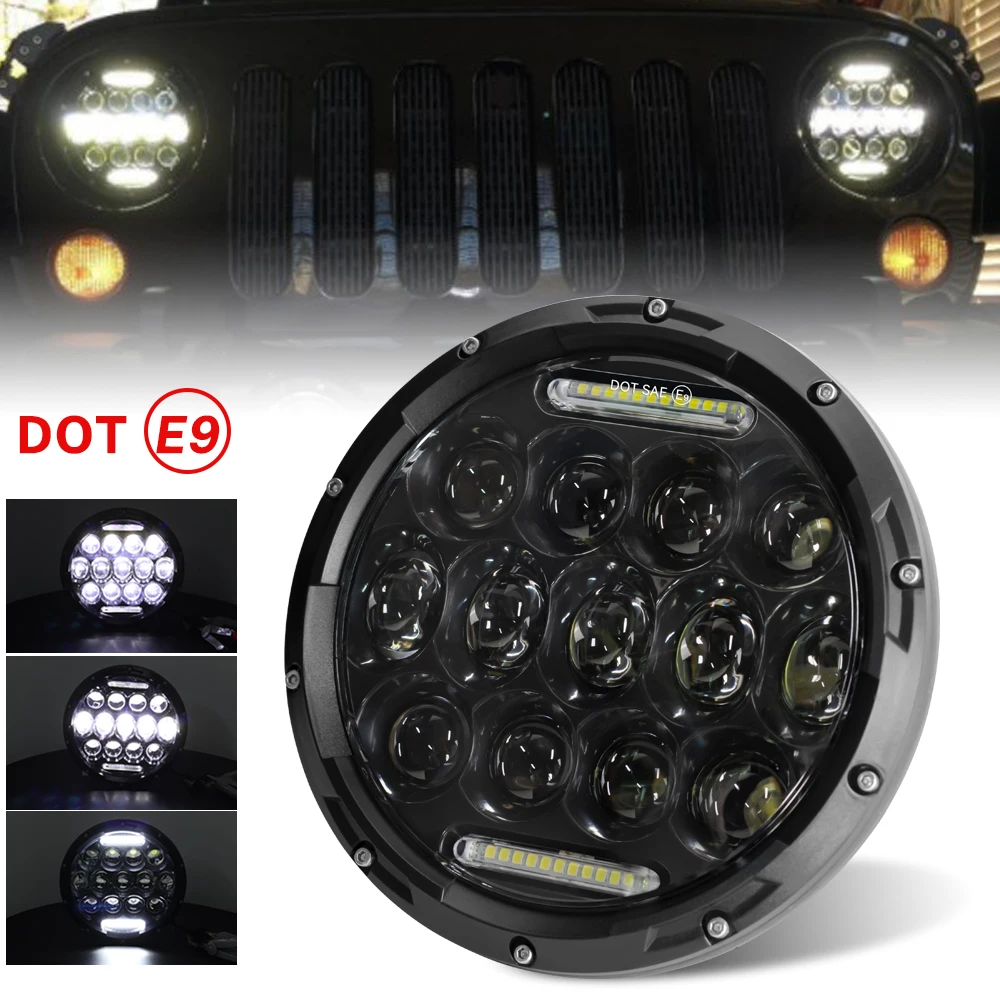 Motorcycle Headlight 7 inch LED For Harley Touring Ultra Classic Electra Street Glide Road King Yamaha Auto Headlamp Accessories