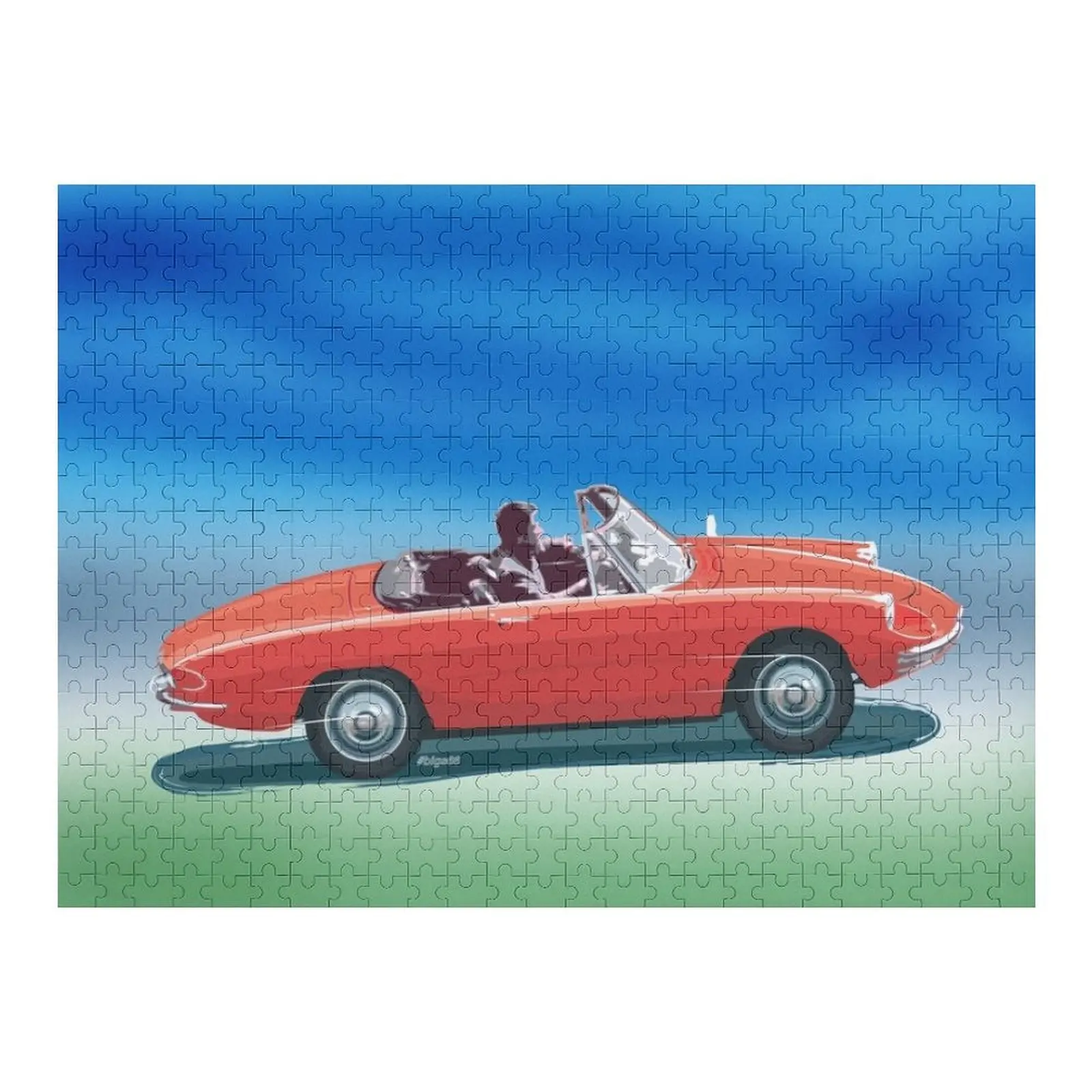 

Красный AlfaSpider — автомобиль Дастина Хоффмана в кино. Головоломка для выпускников. Деревянное имя. Пазл с подарками на заказ.