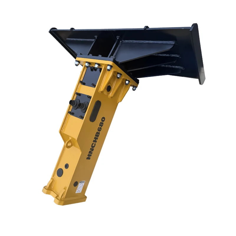 Straight Type Heavy Hydraulic Breaker, High Impact Demolition Attachment For 18-26 Ton Large Excavator