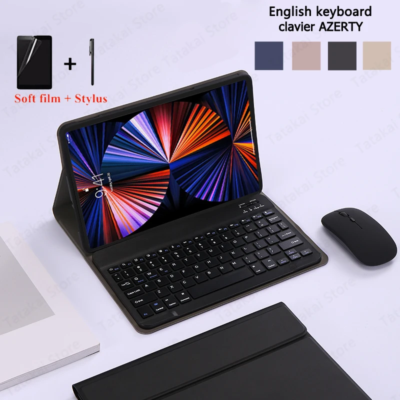 Clavier Azerty-funda con teclado para Samsung Galaxy Tab A8, carcasa con teclado AZERT, SM-X200, X205, 10,5