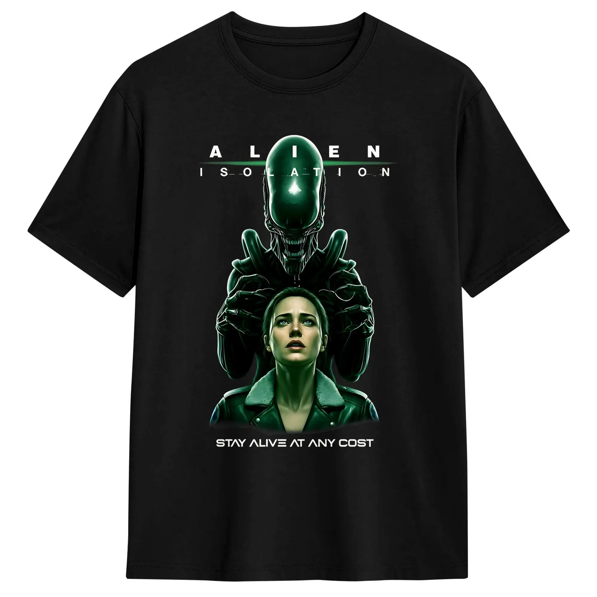Horror Isolation Game Alien Cotton T-Shirt For Men Summer  Aesthetic T Shirts O Neck Hip Hop Tees Oversize Dropshipping Clothes