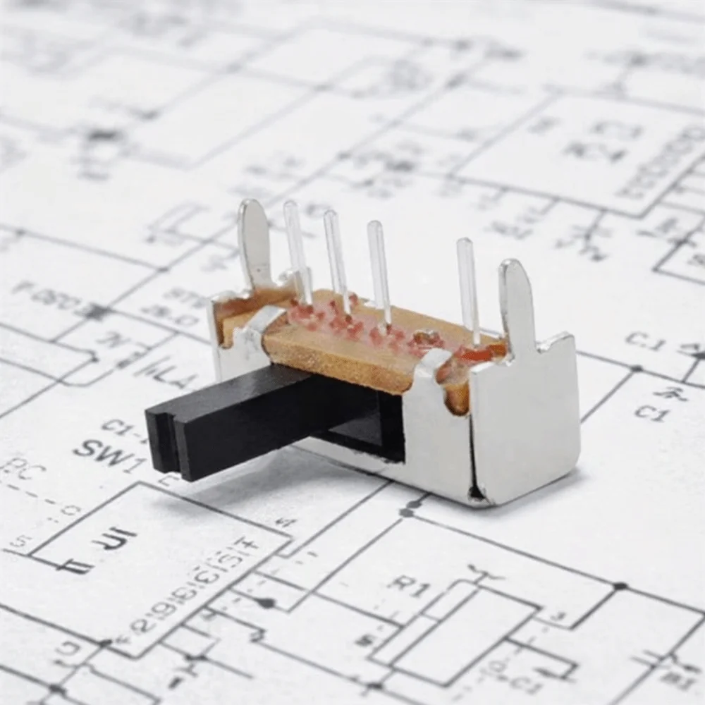 10pcs DC 50V SK13D07VG4 Slide Switches 0.5A 4 Pin Mini Slide Switches 3 Position 1P3T Slide Switches Control Panels