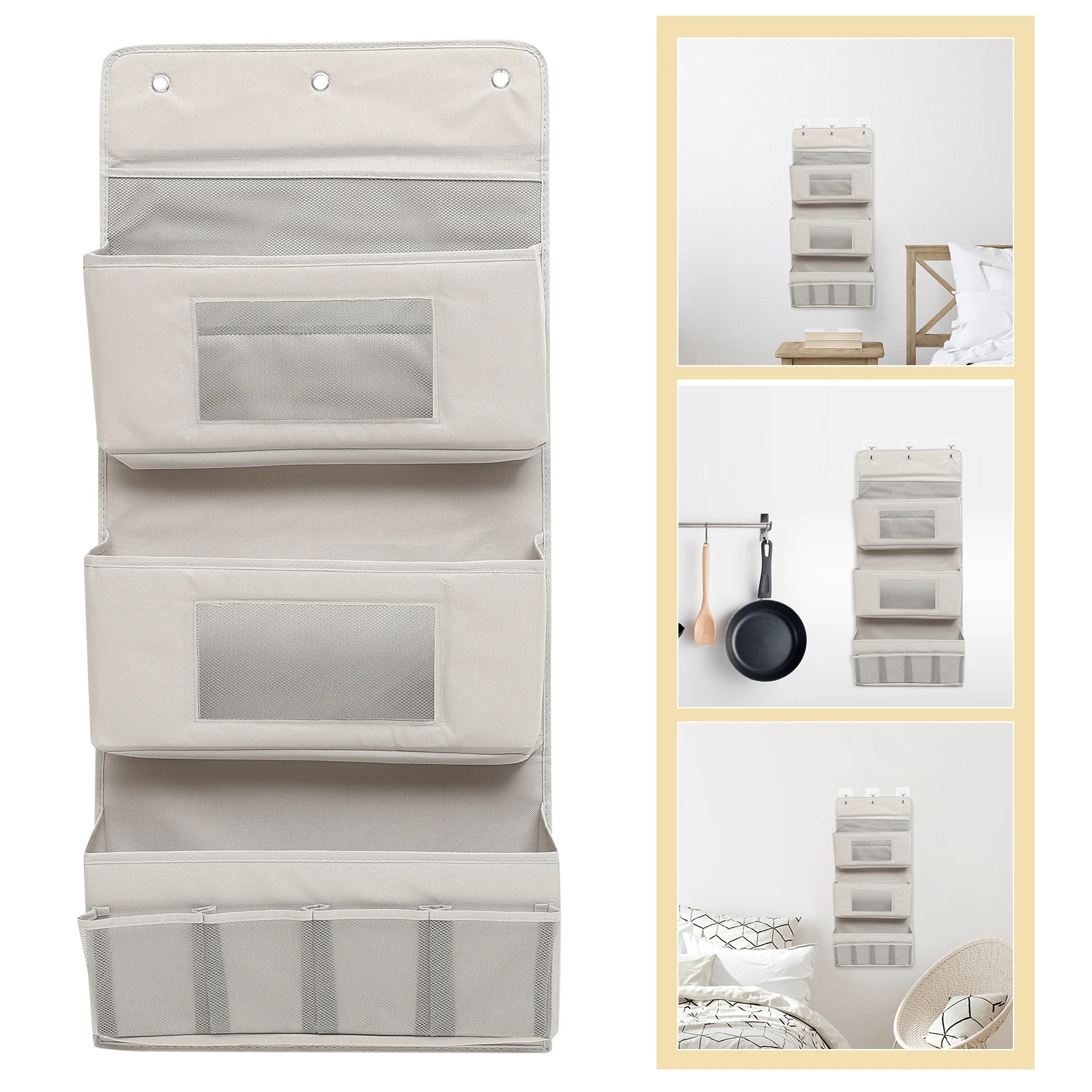 

Multi-Layer Door Hanging Storage Bag Breathable Wall Organizer for Kitchen Study Room Sundries Door Hanging Storage