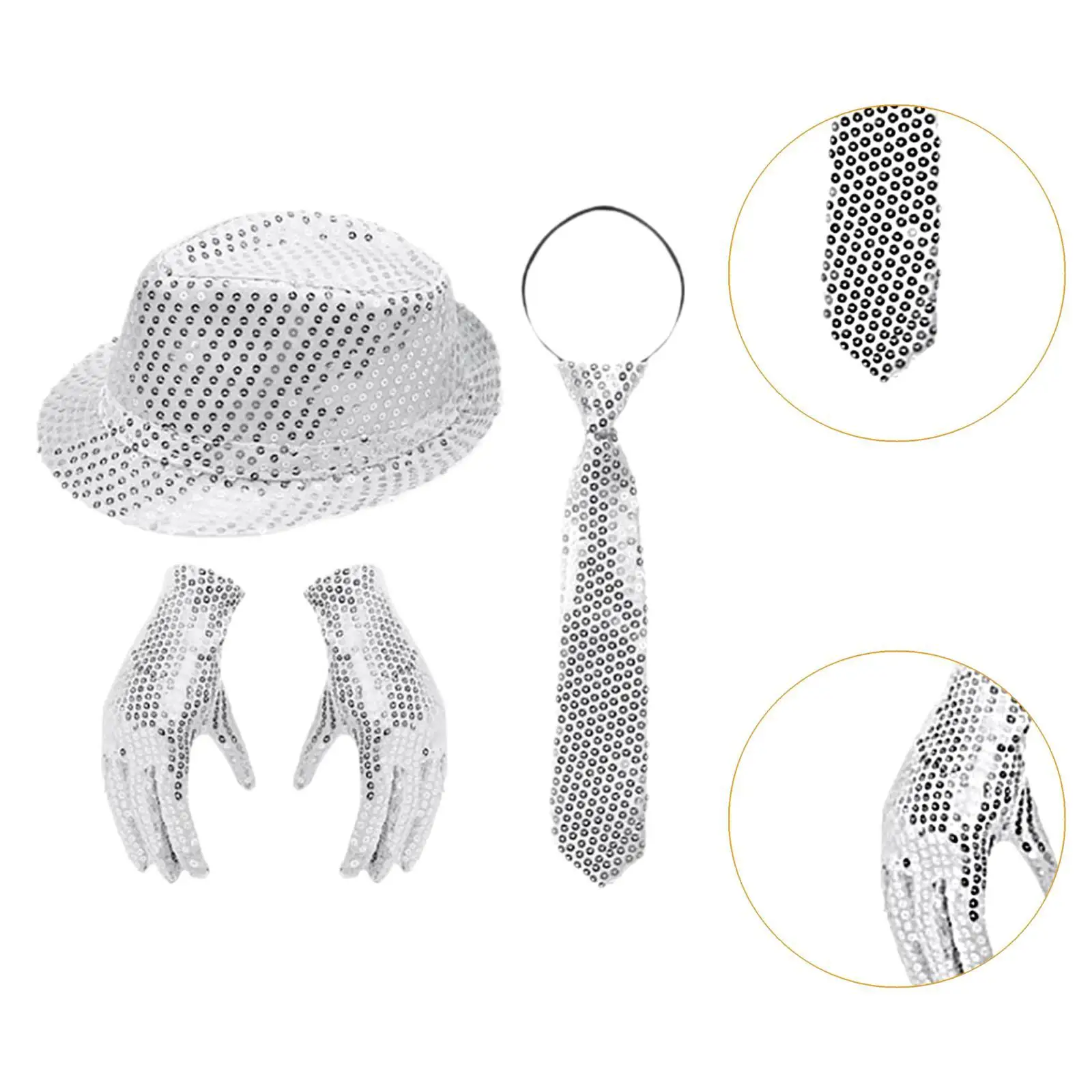 4pieces Host Own Celebration In Style Men S Hip Hop Sequin Bowler Cap For Christmas Carnival Celebrations Disco Costume