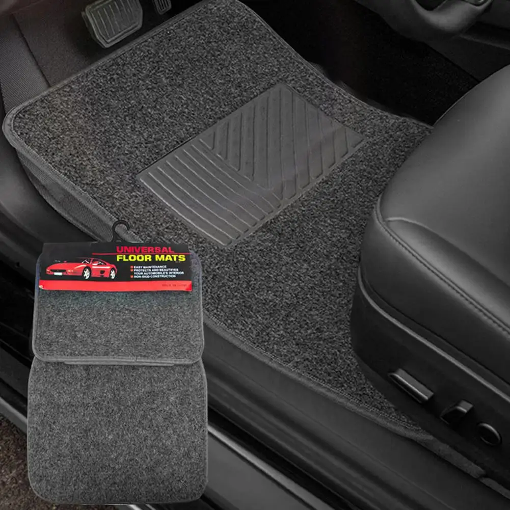 

4pcs Car Floor Mats Front Rear Set Waterproof Carpet Anti-slip Foot Mat Interior Parts (single Side Over 60cm)