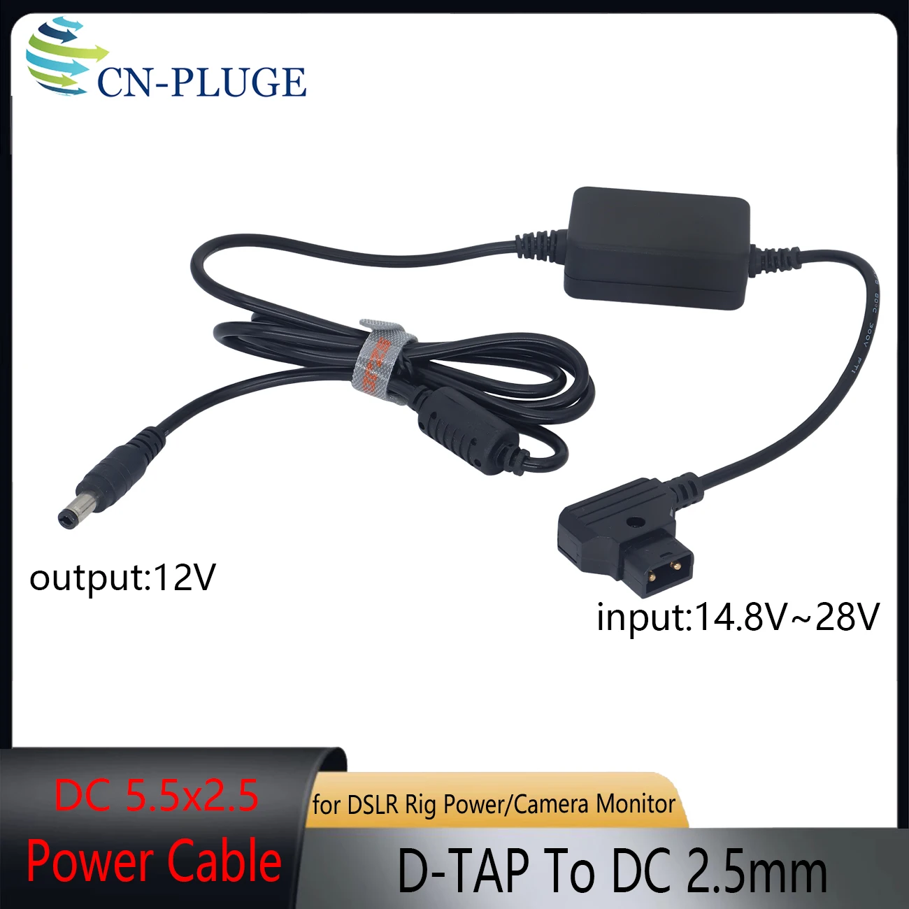D-Tap Stecker auf 12V Transformator Biegen DC 5,5x2,5mm Power Kabel für DSLR Rig Power, V-Anton, See Power Kabel, Kamera Monitor