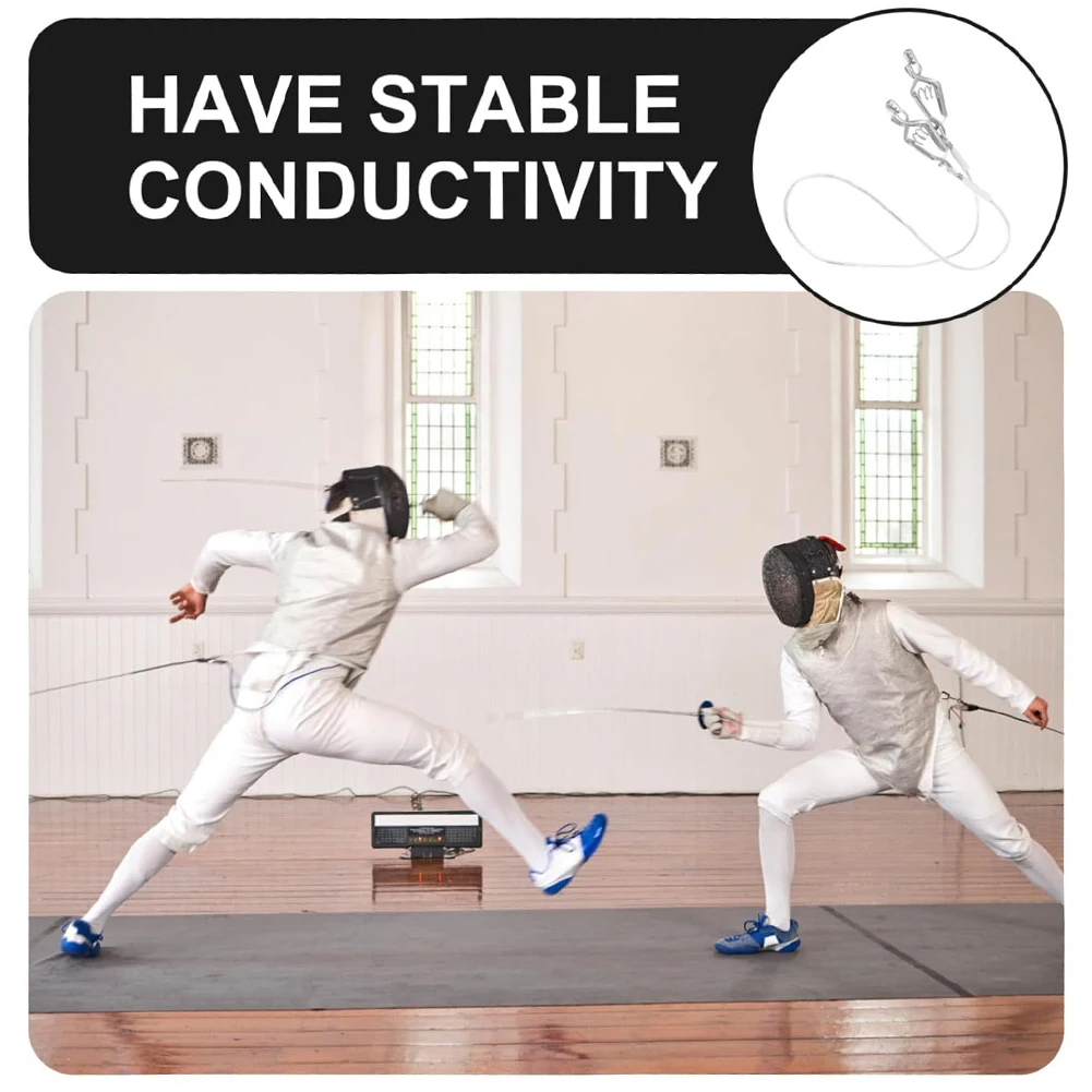 احباط مشبك للرأس خط الفولاذ المقاوم للصدأ قناع المبارزة حامل سلك المهنية قناع المبارزة موصل مقاطع كابلات معدات المبارزة #2