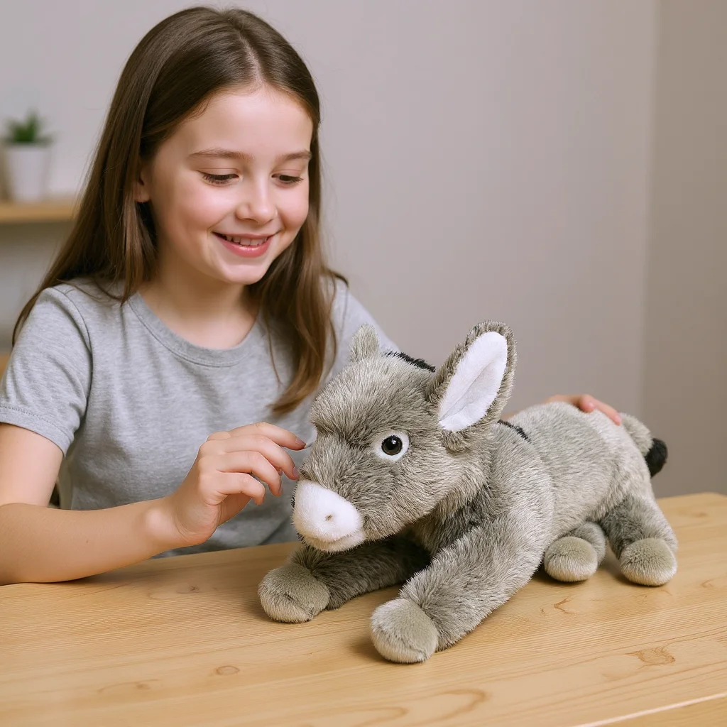 Large plush toy donkey soft and fluffy giant donkey doll cute long-legged donkey pillow children's gift - view 6