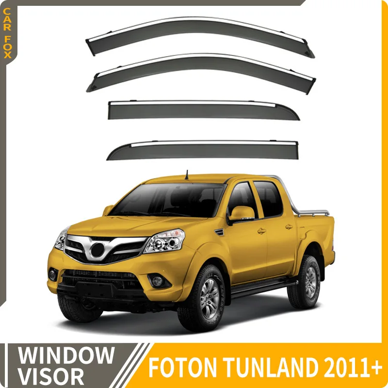 For Foton Tunland 2021+ Car Window Visor Awning Shelters Windshield Side Window Rain Sun Shade Auto Accessories